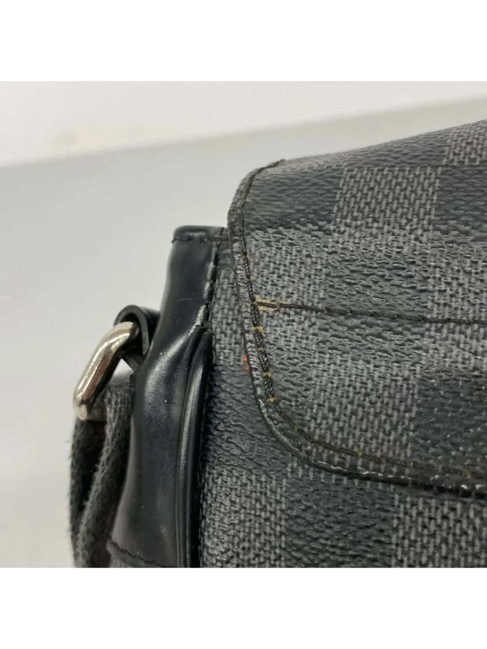 Louis Vuitton Shoulder Bag Damier Graphite District PM NM Black Orange